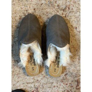 Sabah Ashmore Grey Shearling Baba Mule Shoe Size 40 Eu
